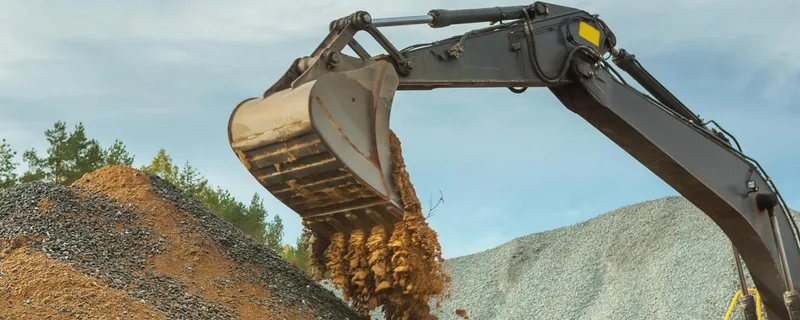 Stonebrook Land Clearing excavator at work in Nanaimo BC